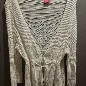 Tralia Sofi White Crochet Cardigan Vintage